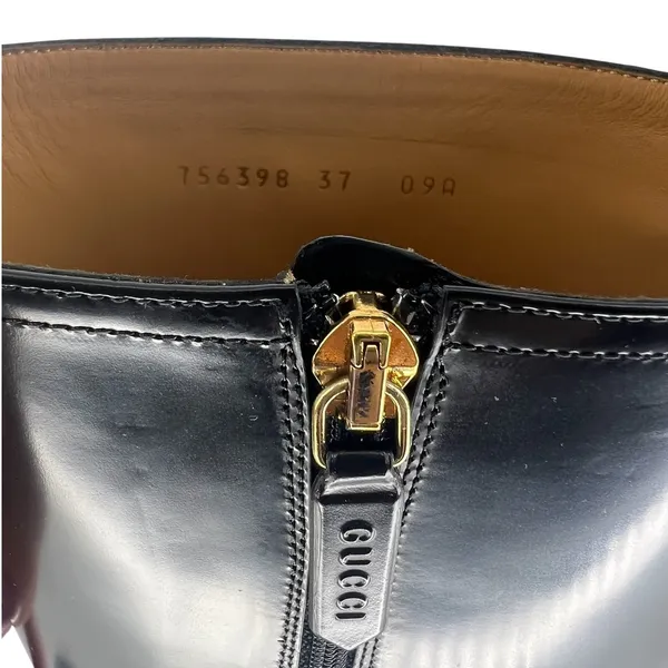 Gucci Interlocking GG Chain Patent Leather Knee‎ Boots - Image 14