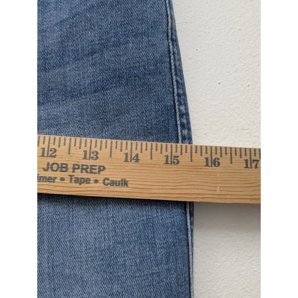 7 For All Mankind Women's Edie Jeans Crop Straight Leg High Rise Blue Denim S 27 - Image 9