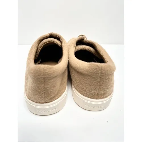 Vince Warren Wool‎ Texture Low Top Sneakers Camel Tan Platform Shoes Size 8.5US - Image 7