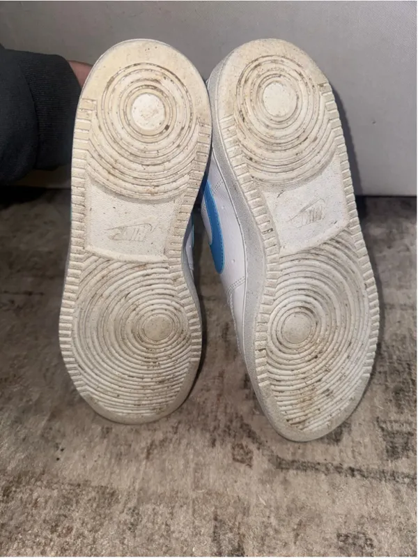 Women's Nike Court Vision Low Sneakers White and Blue - Image 3