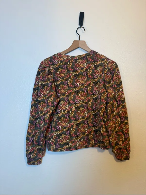 Marine Layer Floral Print‎ Puff Sleeve Organic Cotton Blend Sweatshirt - Image 6