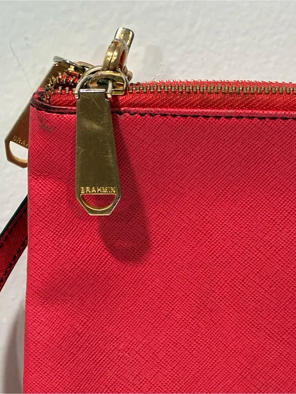 Brahmin Pink Soft Leather Double Pocket Crossbody‎ Bag - Image 3