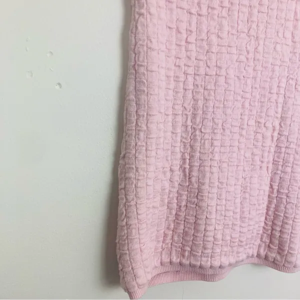 Free People Beach short and sweet textured knit pale ballet pink mini dress. L - Image 4