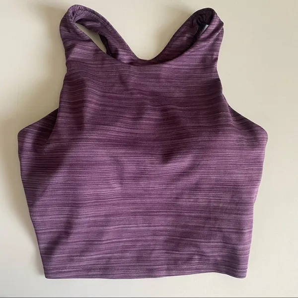 Athleta Conscious Crop‎ in Powervita purple crop top high neck - Image 3