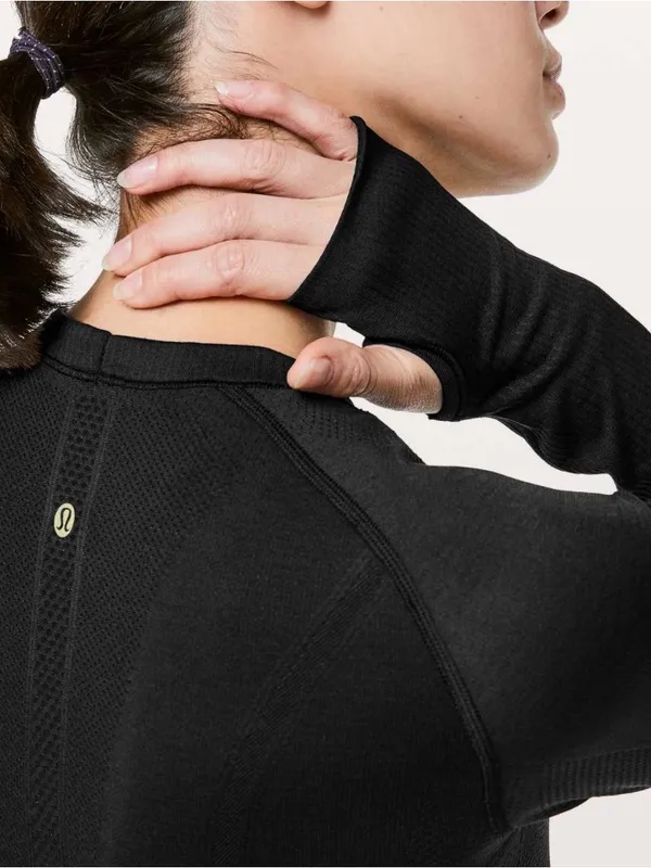 Lululemon Swiftly Tech Long Sleeve Crew Top Lunar New Year Size 4 Black Workout - Image 5