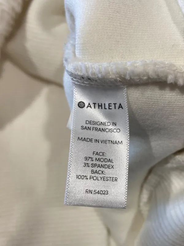 Athleta Nirvana Sherpa Funnel Neck Sweatshirt Cream Size L Athleisure Neutral - Image 4