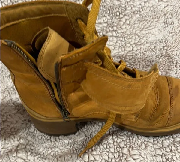 Timberland Kori Park Womens 9 Wheat Nubuck Suede Leather 6in Lace Up Heel Boot - Image 12