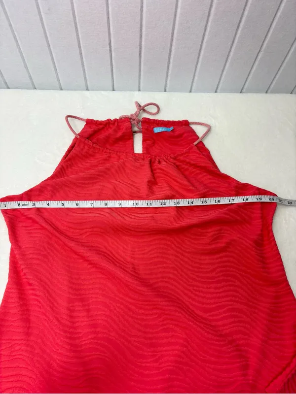 J. McLaughlin‎ Red Textured Spaghetti Strap Camisole Size XL - Image 6