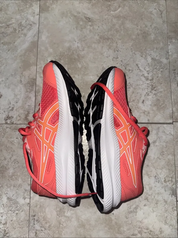ASICS Women’s Coral-Orange Mesh Lace-Up Athletic Sneakers NWT - Image 2