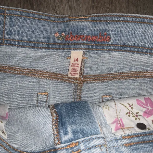 Vintage Abercrombie Mini Denim Skirt Junior - Image 3