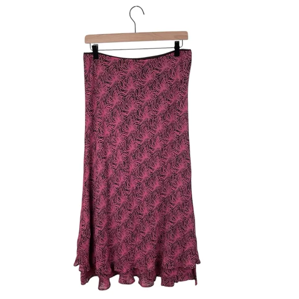 Vintage 90s Y2K Style and Co Ruffle Midi Slip Skirt Size 12 Fairycore Whimsical - Image 2