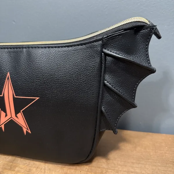 Jeffree Star Cosmetics Designer Bat Wing Makeup Bag Clutch Purse Zip Close NWOT - Image 2