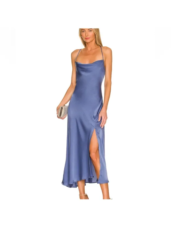 ASTR the label Gaia Slip Dress in blue size M - Image 6