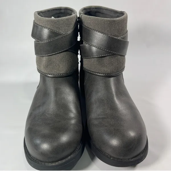 Rocket Dog Trepp Grand Orchard Cotton Ankle Boots Gray Buckle Straps Womens 9.5‎ - Image 2