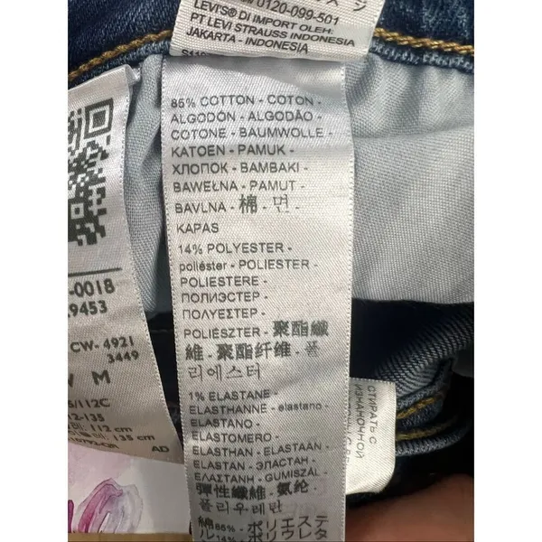 Levi’s Women RIBCAGE Blue Super High Rise Ankle Jeans Plus Size 22W Stretch - Image 10