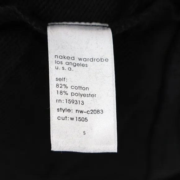 Naked Wardrobe Mens Black Sweatshirt and Jogger Sweatpants Set Size S - Image 4