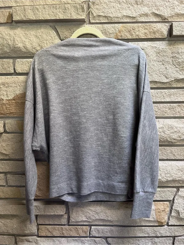 Free People We The Free Nikala Dolman Sweatshirt Zipper Top Grey Medium - Image 5