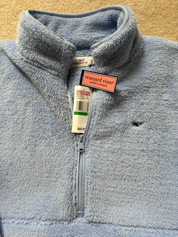Vineyard Vines Quarter-Zip Pullover Fleece Blue Women’s - Image 2