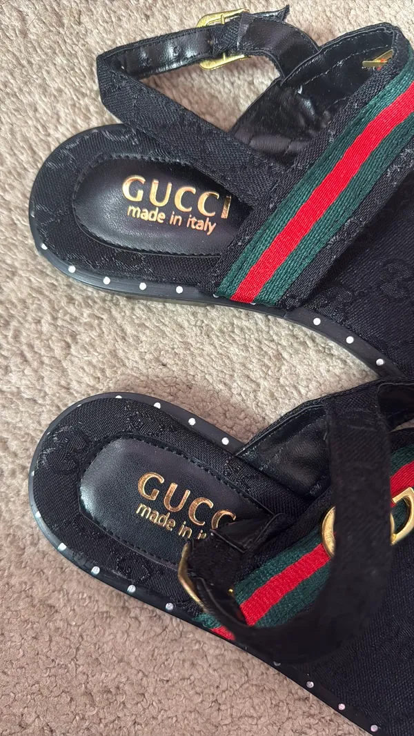 Gucci Sandals DUPE Black Size 7.5 - Image 2