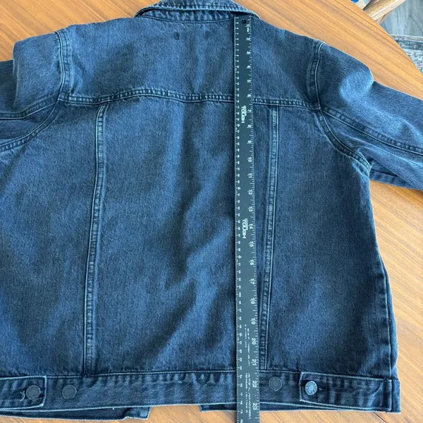 Buffalo David Bitton Denim Jacket M Distressed Black Wash Grunge Streetwear Edgy - Image 9