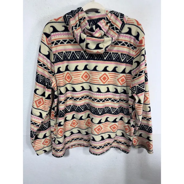 O'Neill‎ XXL Multicolor Fleece Hoodie Women's Aztec Tribal Quarter Zip - Image 2
