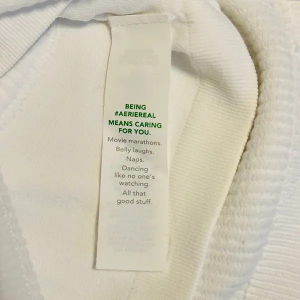 201 | NWOT Aerie Real Good Womens XS Ribbed High Neck Halter Crop‎ Top White - Image 4