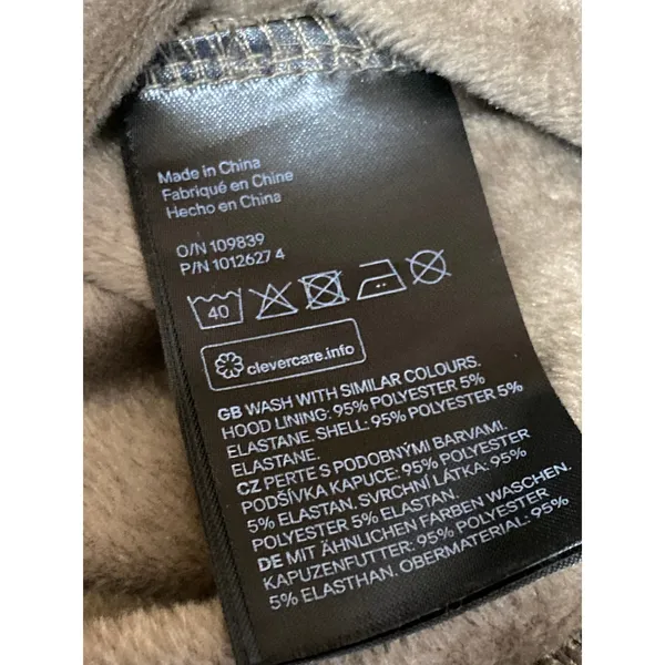 H&M Women's Brown Fleece Full Zip Hoodie Hooded Long Sleeve Sweatshirt Top XL - Image 4