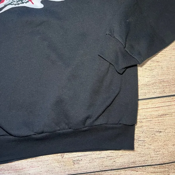 90s Top Stitch Morning Sun Black Red Cardinal Christmas Sweatshirt winter sz L - Image 5