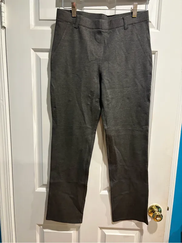 Quince Ultra-Stretch Ponte Straight Leg Pants gray sz M new NWT travel minimalis - Image 3