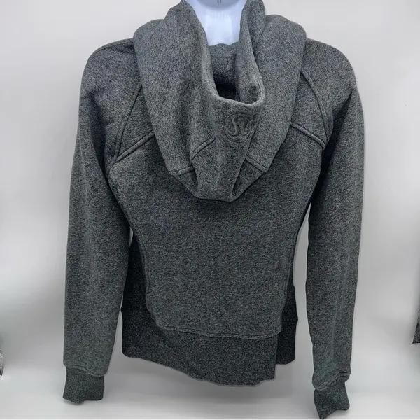 lululemon athletica Dk Gray Full Zip SCUBA Hoodie Jacket Front Pockets-Size 4 - Image 6