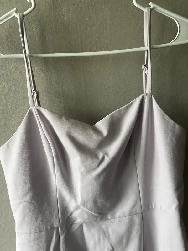 French Connection Women's Whisper Light Ruffle Lavender Frost Dress Size 8 - Image 4