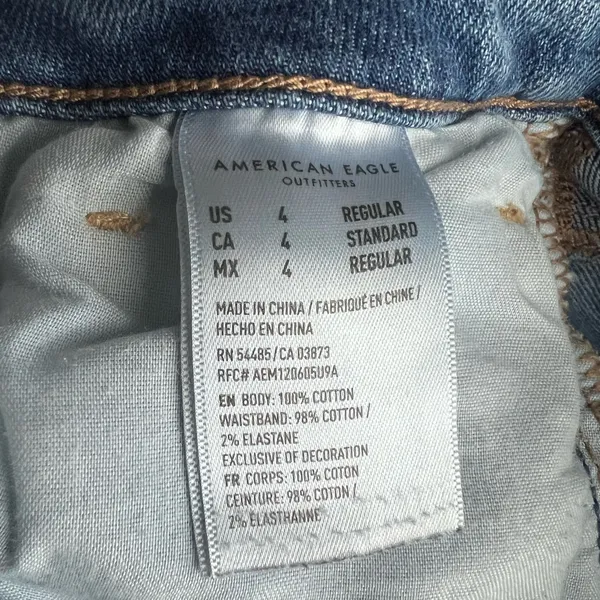 American Eagle Outfitters Women's Straight Leg Blue Jeans - Image 3