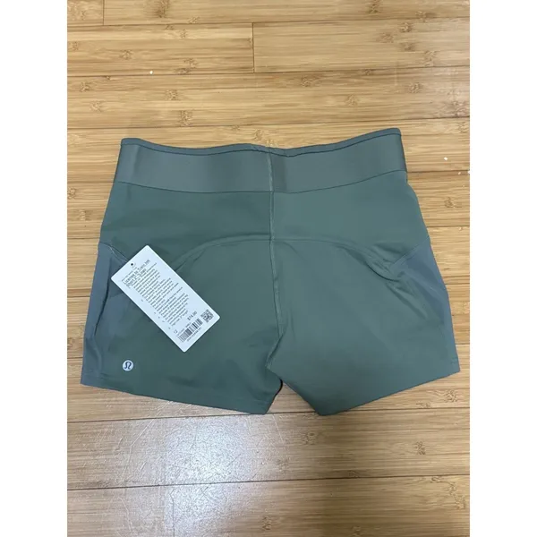 NWT Lululemon License to Train High-Rise Short 2" LOGO Sz 12 Grey Eucalyptus - Image 5