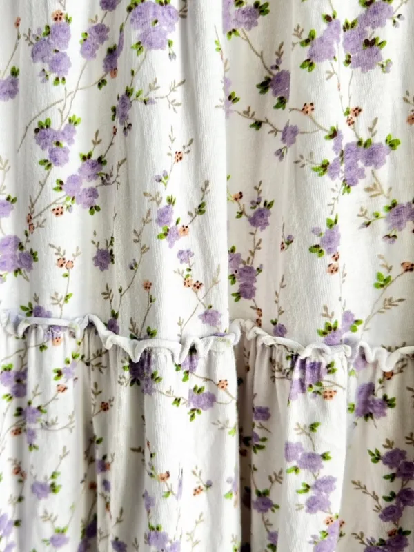 LoveShackFancy Chessie Smocked Floral Ruffle Sleeve Midi Dress - Image 10