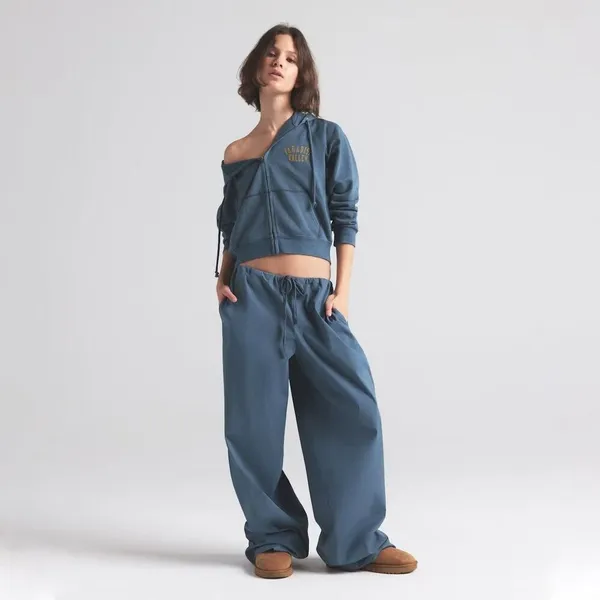 Skims Cotton Poplin Straight Leg Pant Harbor Size Large - Image 8