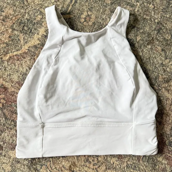 Lululemon Free To Be Serene High Neck Longline Bra White Size 4 W2BW7S - Image 3