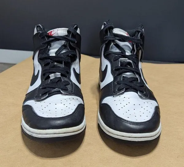 Nike Dunk High Top Sneakers Panda 2021 Womens 9 Streetwear Black White Shoes - Image 5