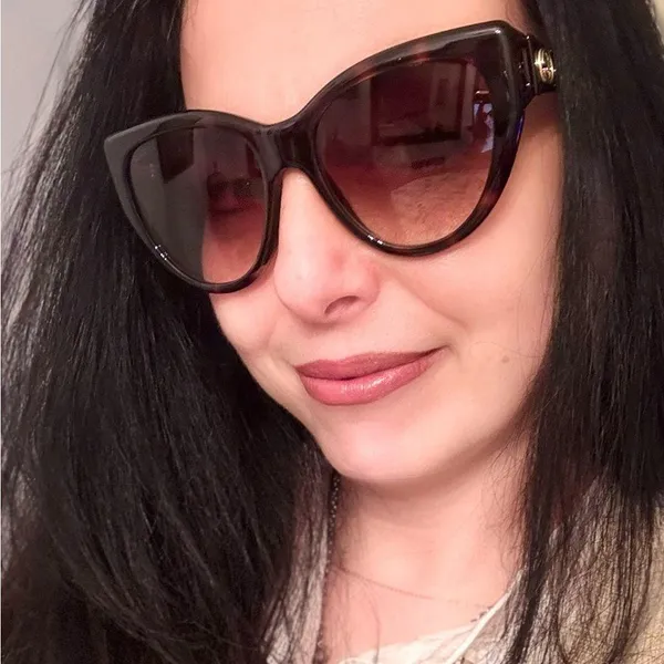 Authentic GUCCI 56 Cat eye Havana Acetate sunglasses - Image 3