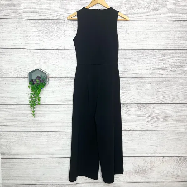 Romeo & Juliet Couture Black Sleeveless Belted Wide Leg Jumpsuit Size Medium - Image 11