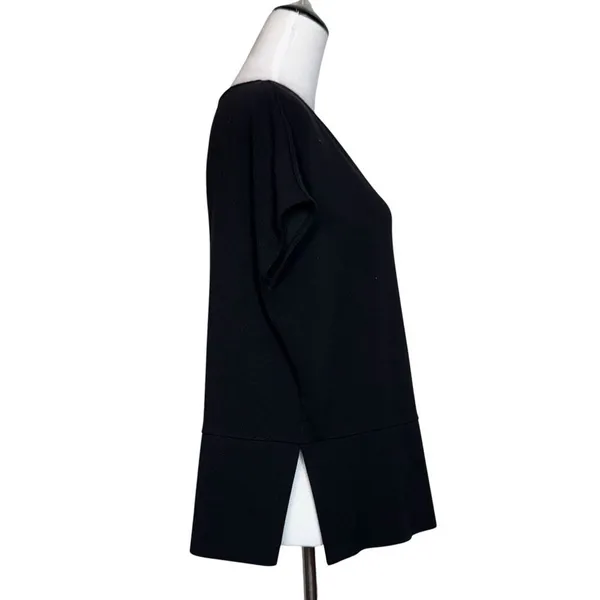 COS Womens Oversized Boxy Top Size XS Black Batwing Minimalist Quiet Luxury - Image 2