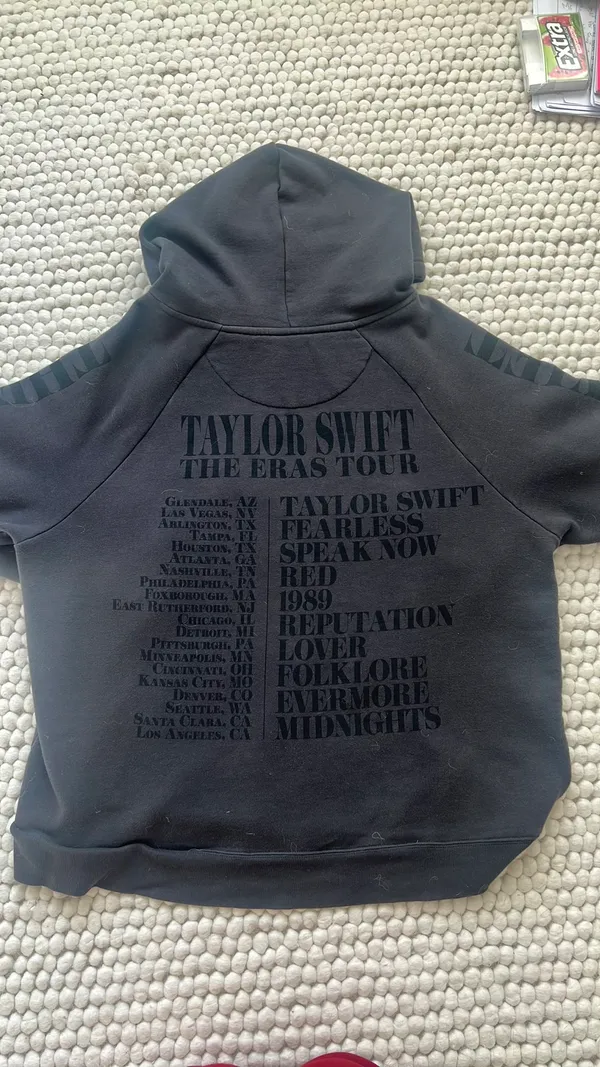 Taylor Swift Eras Tour Hoodie Black - Image 2