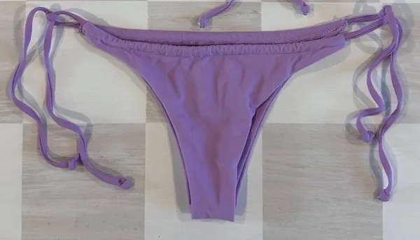 lavender purple ruched balconette bikini set Size XS - Image 4