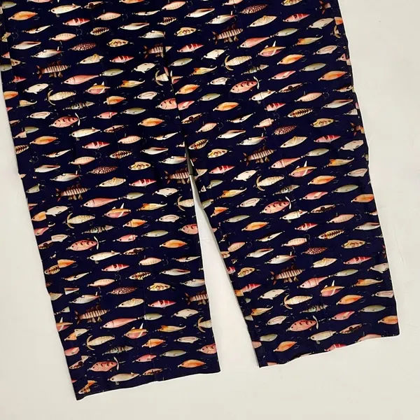 NWT!! Anthropologie MAEVE Fishing Lures Capri Pants Elastic Waist Cropped Medium - Image 4
