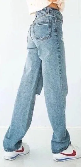Revice Super 80s High Rise Button Fly Distressed Straight Leg Rigid Jeans SZ 25 - Image 2