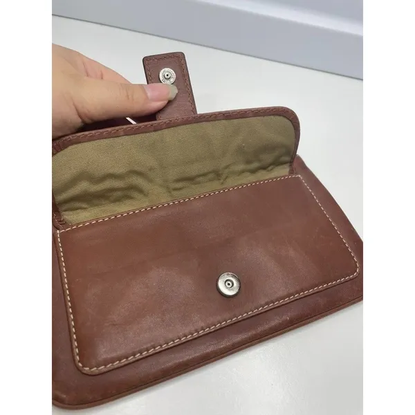 Coach Soho Brown Leather Wristlet Buckle Front Mini Bag Y2K Clutch - Image 6