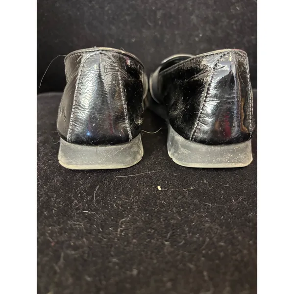 Hotter Black Patent Leather Slip On Comfort Loafers Flats UK 7.5 US 9.5-10 - Image 6