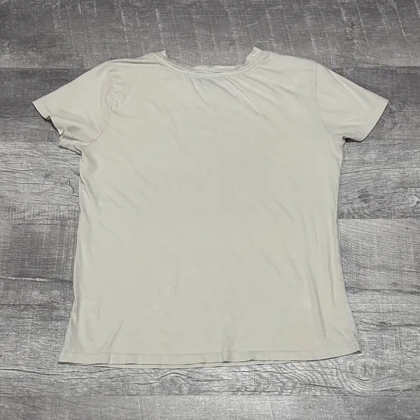 Originality Outer Banks T Shirt Womens S Cream Cotton Made in USA Slight Crop - Image 4