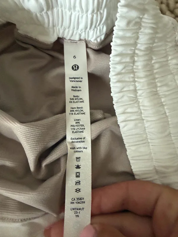 White Lululemon Shorts - Image 4