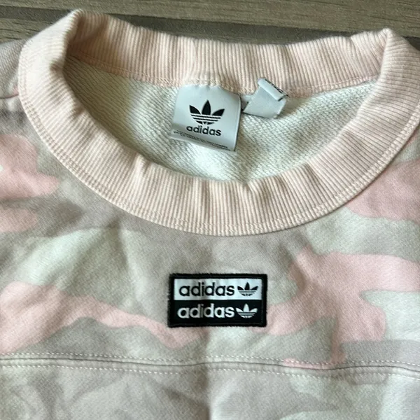 Adidas pink camo pullover sweatshirt - Image 3