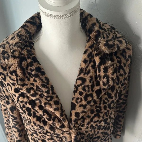 CAbi Brown Leopard Teddy Jacket - Image 7